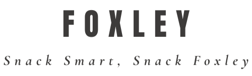 FOXLEY logo with tagline 'Snack Smart, Snack Foxley' on a white background
